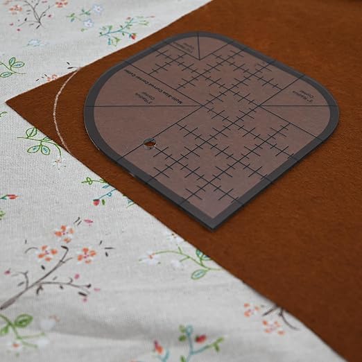 Curved Corner Cutter Ruler, Quilting Sewing Ruler, Sewing Patchwork Template for DIY, Multifunctional Tool