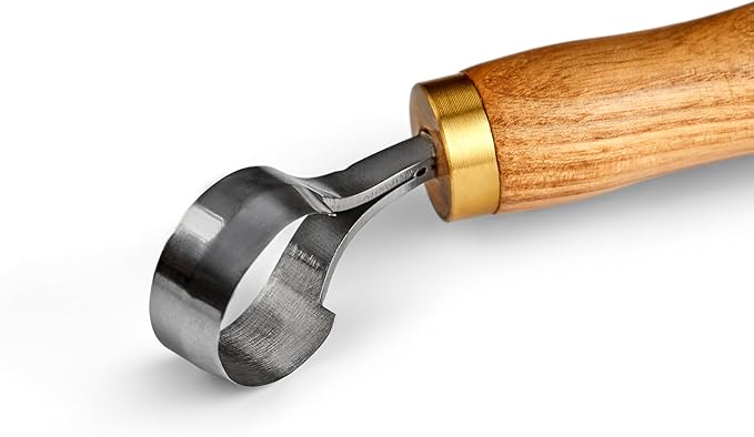 Wood Carving Scorp Knife. Round Carving Tool for Spoons, Bowls and Cups. Wood Carvers Rounded Hook Knife Spoon carving knife. (ANGLED)