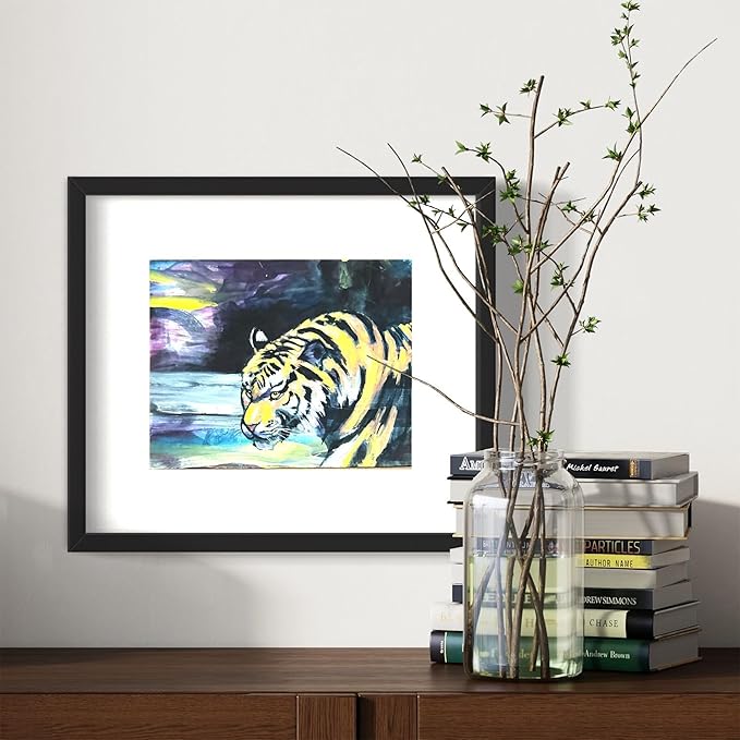 DIY Art Painting Kit for Adults – Learn to Paint Abstract Tiger with Video Tutorials – 9 Pieces Acrylic Paint Set for Adults –Perfect Christmas Crafts & Holiday Gifts for Art Lovers