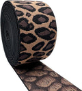 Dortrue 2 Inch 5 Yards Leopard Print Sewing Elastic Band Heavy Stretch High Elasticity Elastic Spool for Sewing Pants Waistband, Straps, Craft DIY Projects