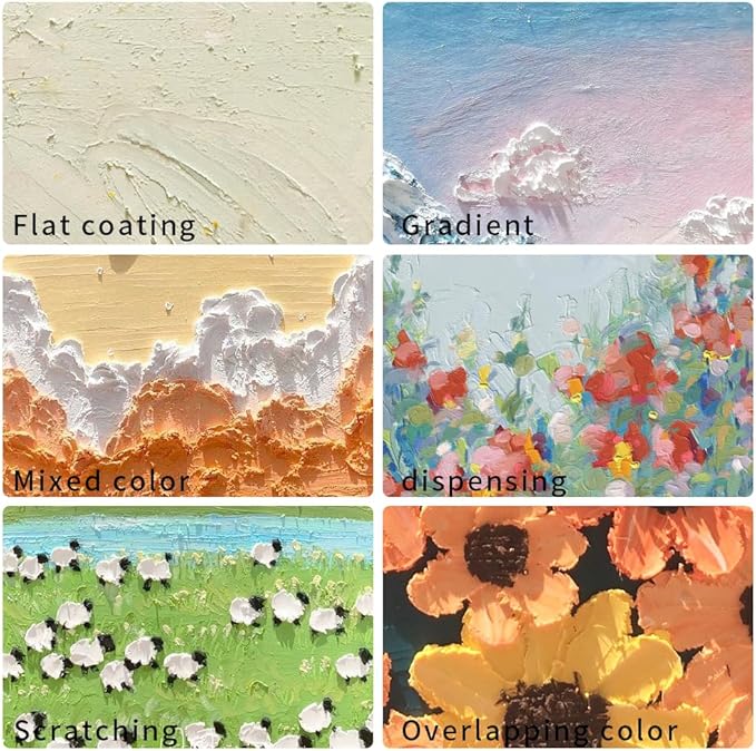 Mifuner Soft Oil Pastels Set (6 Sticks,6 Colors),Colors Heavy Oil Pastels Vibrant and Creamy,Pastel Art Supplies for Artists,Gallery Oil Painting Stick,Adult Art Drawing. Red