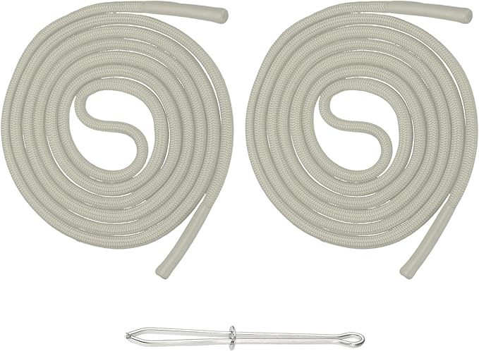 uxcell 2pcs 53inch Drawstring Cords Replacement Drawstring Hoodie String Sewing Tool with Easy Threader for Hoodie Sweatpants Jackets Pants Hats Coats Bags, Dusty Green