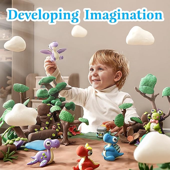 White Air Dry Clay Wolwefa 72 Packs Air Dry Foam Clay, Moldable Super Light Clay Perfect for Arts, Crafts, Classroom Teaching