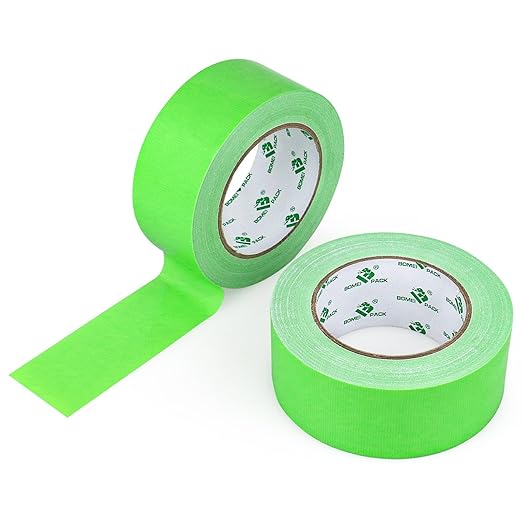 BOMEI PACK Green Duct Tape, Heavy Duty Strong Industrial Grade Color Duct Tape 9.0 mil x 1.88inch x 30yds for Packing and Repairing
