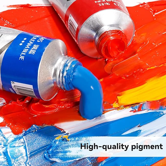 Paul Rubens Oil Paint, 40 Colors*50ml LargeTubes, Professional Oil Based Paint with High Saturation, Creamy Texture, and Consistency,Art Supplies for Artists, Students, Beginners