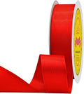 Red Double Face Satin Ribbon 1 inch X 50 Yards Spool Bright Colors Very Suitable for Weddings Gift Package Wrapping Dancer Wand Sewing Party Hair Bow Invitation Decorations and More