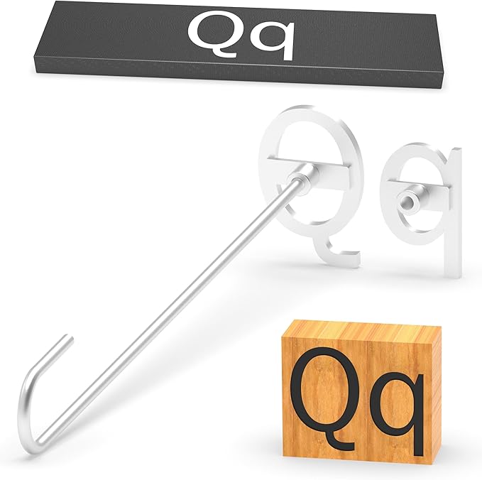 2Pcs Mini 2" Branding Irons, Alphabet Custom Wood Branding Iron Personalized for Wood Working, Leather Hats, Felt, Cowhide, BBQ & Bread Logo, Steak Branding Iron for Food (Q q)
