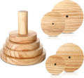 4 Pack Pottery Molds Plaster Molds Wood Pottery Tools with Handle for Ceramic Top Forms DIY Bowls Plate Dish Slump Press Art Making(Round,4.5'' 5.5'' 6.5'' 7.5'' Thickness 1'')