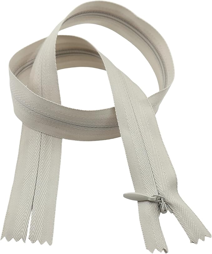 Leekayer 3# 5 Inch Invisible Zipper for DIY Tailor Sewing Craft 12.7cm Grey Hidden Zippers Closed End Bulk 10 PCS/Pack (Grey,5")