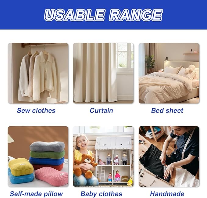 Handheld Sewing Machine with Storage & 42-Piece Sewing Kit, Portable Mini Sewing Machine for Beginner, Electric Switch, 2 Speed Modes, Easy to Operate, Hand Stitching Machine for DIY Fabrics Clothes