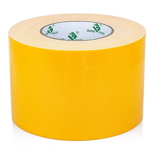BOMEI PACK 4inch Wide Yellow Duct Tape, Heavy Duty Strong Waterproof Industrial Color Duct Tape 9.0mil x 4inch x 60yds for Packing and Repairing