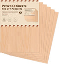 ROBOTIME 6-Pack Laser Wood Sheets 1/8" - 12 x 16 x 1/8 Inch - Oak - 3mm Plywood for Laser Cutting, Laser Engraving Blanks