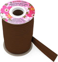 Mandala Crafts 3/4 Inch Single Fold Bias Tape for Sewing, Quilting, Piping, Hemming, Blanket & Quilt Binding – 40 Yards Brown Fabric Seam Binding Tape