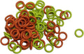 (100 Pack) Soft Stitch Ring Markers, Orange & Yellow (Small Size for Needle Sizes 0-8, for Knitting/Crochet/etc)