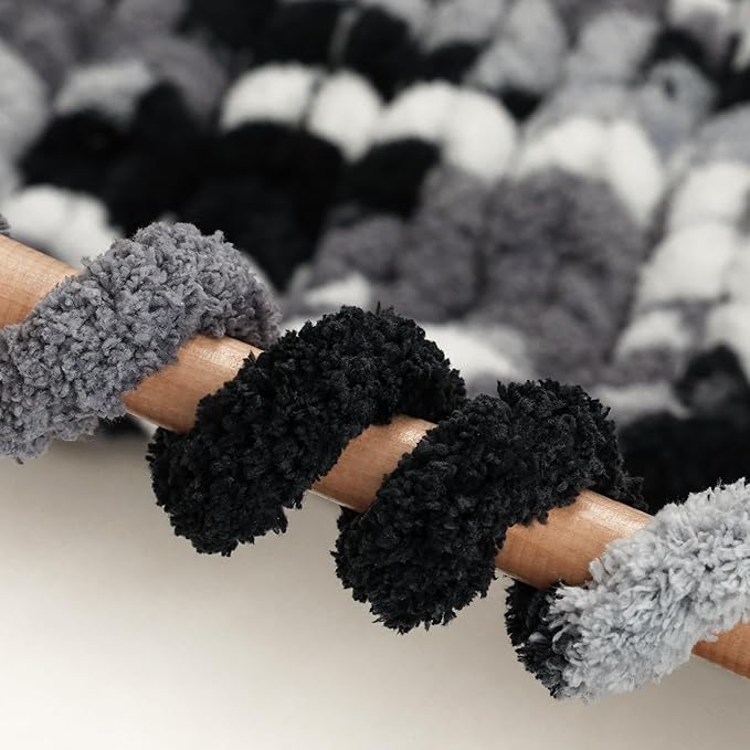Jumbo Chunky Yarn for Hand Knitting - Super Thick Chenille Chunky Yarn for Crocheting - Extra Soft Bulky Fluffy Blanket Big Yarns 8 Jumbo Pack (27yds,8 oz Each Skein)