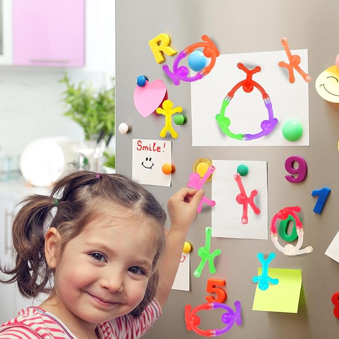 Valentines Day Gifts for Kids: 12Pcs Magnetic-People-Magnet-Men, Travel Toys for Kids, Creative, Fidget and Educational, School Party Favors Bulk, Small Toys for Classroom Prizes, Easter Egg Stuffers