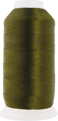 Mandala Crafts Olive Green Heavy Duty Thread - 1500 Yds Tex 70 Bonded Polyester Threads for Sewing Drapery, Jeans, Leather, Hair, Outdoor Marine Upholstery
