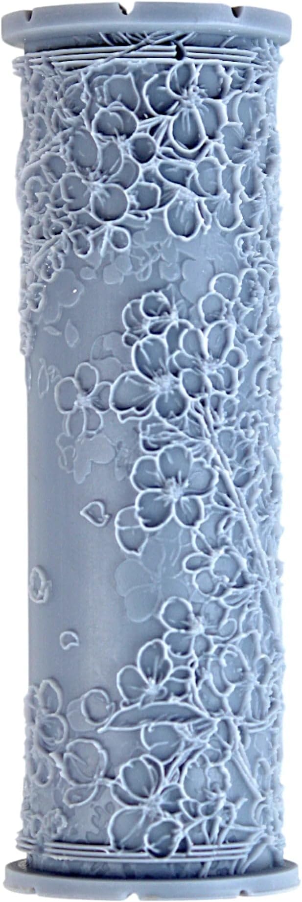 Cherry Blossom Clay Texture Roller (4") - Flower Set #01 - Embossing Pattern Roller for Polymer & Ceramic Clay, Pottery & Crafts