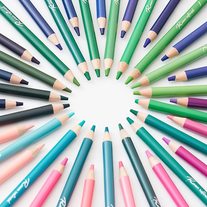 72 Premium Colored Pencils for Adult Coloring, Artist Soft Series Lead Cores with Vibrant Colors, Professional Oil Based Colored Pencils, Gift Box
