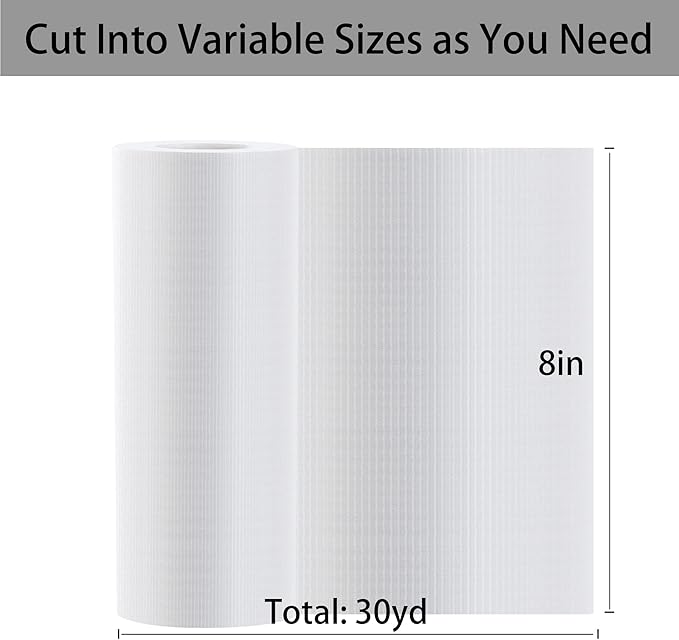 Water Soluble Stabilizer for Embroidery Topping Film (8 in x 30 yd Roll), Seneme 35um Clear Embroidery Stabilizers - Wash Away Embroidery Stabilizer for Machine Embroidery Stabilizer and Hand Sewing