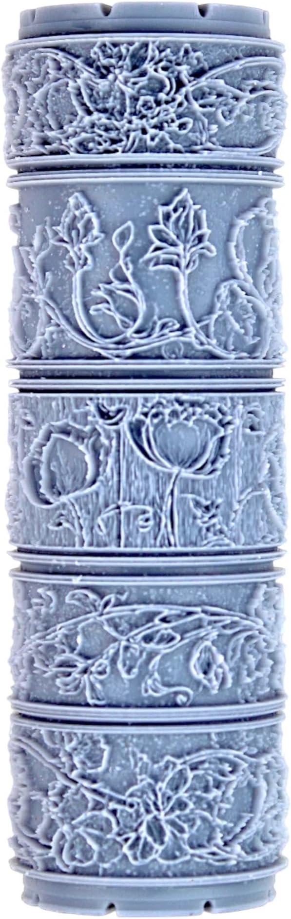 Garden Scrollwork Clay Texture Roller (4") - Seamless Border Set #01 - Embossing Pattern Roller for Polymer & Ceramic Clay, Pottery & Crafts