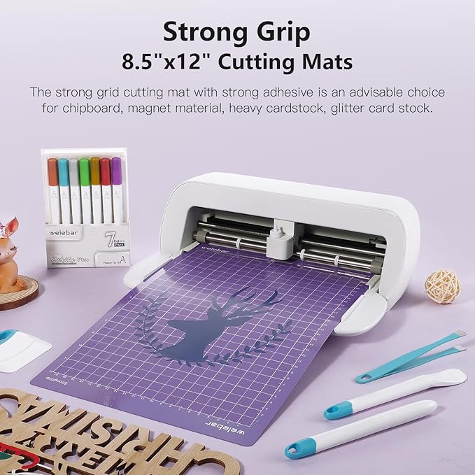 8.5"x12" Cutting Mats Compatible with Cricut Joy Xtra, Variety Adhesive(StandardGrip,LightGrip,StrongGrip,3 Mats) Sticky Non-Slip Cut Mat for Sewing Quilting Crafts