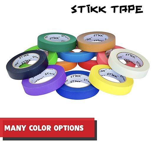 STIKK Painters Tape - 3pk Red Painter Tape - 1/4 inch x 60 Yards - Paint Tape for Painting, Edges, Trim, Ceilings - Masking Tape for DIY Paint Projects - Residue-Free Painting Tape