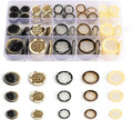 110Pcs Mixed Sewing Buttons, 4-Hole Craft Round Blazer Buttons, 5 Color 3 Size (15mm, 20mm, 25mm) Suit Coats Resin Button, Suitable for Variety Clothing Sewing, DIY Craft (Style C)