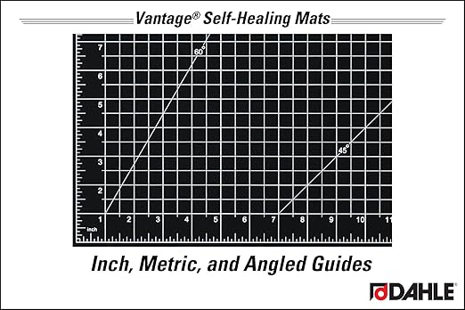Dahle Vantage 10674 Premium Self-Healing Cutting Mat, 36"x48", 1/2" Grid, 5 Layers for Max Healing, Perfect for Crafts & Sewing, Black