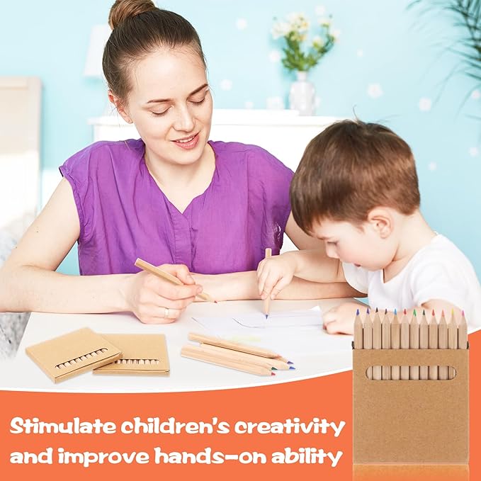 900Pcs/75 Boxs Colored Pencils Bulk Mini Drawing Pencils Set for Kids, 3.5inch Short Fat Color Pencils for Adult Coloring Books, Classroom School Drawing Birthday Wedding Party Favors, 12-Color