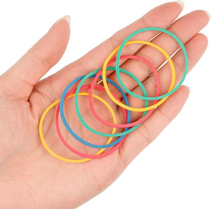 700 Pcs Rubber Bands, Size #16 Reusable Elastic Rubber Band for Office Supplies File Folders, Home Packaging, Crafts DIY Bundling, Multipurpose (Colored)