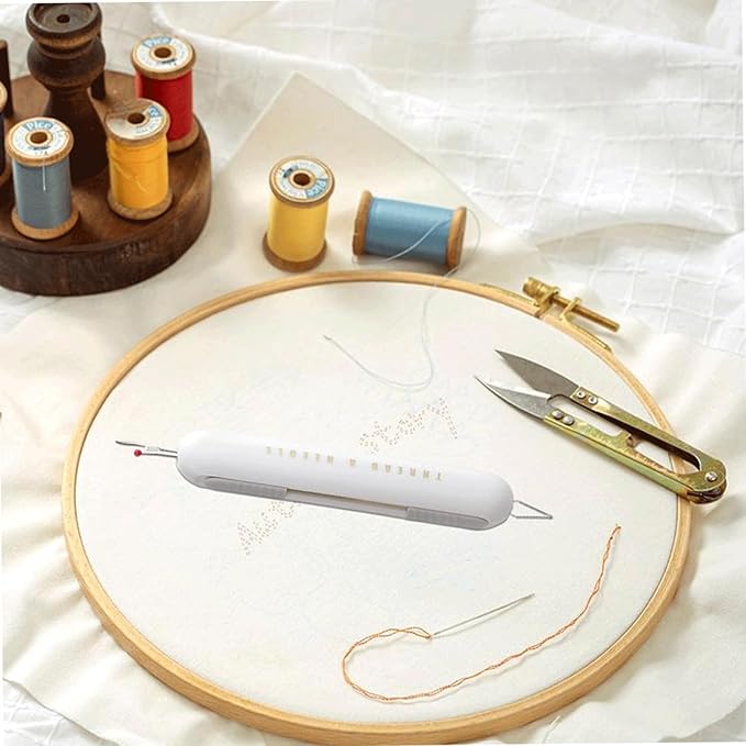 5PCS Needle Threaders, 2-in-1 Automatic Stretchable Seam Rippers for Sewing, Integrated Seam Remover & Needle Threading Tool Kit for Hand Sewing Knitting Stitch Quilting Crafting Supplies