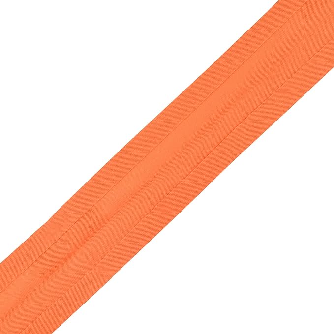Mandala Crafts 55 Yards 5/8 Inch Orange Double Fold Bias Tape for Sewing - Bias Binding Tape for Quilting Binding, Hemming, Seam, and Fabric Piping