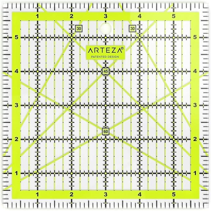ARTEZA Quilting Rulers Set of 4, Double-Colored Acrylic Sewing Ruler