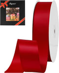 LIUYAXI Red Double Faced Satin Ribbon, 1-1/2" X Continuous 25 Yards, Ribbons Perfect for Gift Wrapping Wedding Bouquet Decor DIY Craft Bow Making & Other Projects
