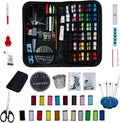 Sewing Kit for Adults, Needle Thread Kit for Sewing, Sewing Supplies Accessories with Tailor Scissors, Thread spools, Bracelet Pin Cushions, Thimble, 30 Needles, Emergency DIY Home Button Repair Kit