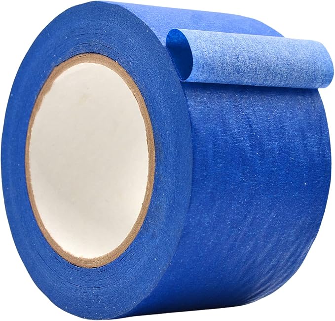 WOD MTC5 Colored Masking Tape, Blue, 3 inch x 60 yds. Colorful Teacher Painters Tape for Fun DIY Art & Crafts, Lab Labeling, Writable & Classroom Decorations