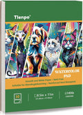 Tlenpo Watercolor Paper Pad, 8.5 x11 in, 30 Sheets Artist Painting Drawing Paper Book, Art Supplies for Adults Kids, 140lb/300gsm, Glue Bound Watercolor Sketchbook for Watercolors, Art Painting
