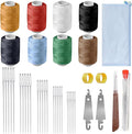 Big Eye Steel Sewing Needles Kit, Stainless Steel Needles for Hand Sewing, 2025 New Sewing Kits, Beginner Sewing Kit, Adequate Needles and Thread, Student Dormitory Sewing Kit (5c-38pcs)