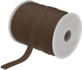 MECCANIXITY 1/2 Inch Double Fold Bias Tape Polyester Continuous Bulk Bias Tape for Sewing,Seaming Quilting Hemming Binding Crafts (Brown 55 Yards)