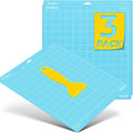 HTVRONT Light Grip Cutting Mat, 3 Pack Cutting Mat 12x12 Compatible with Cricut Maker 4/Maker 3/Maker/Explore 4/3/Air 2/One, Light Adhesive Sticky Quilting Cutting Mats Replacement Accessories