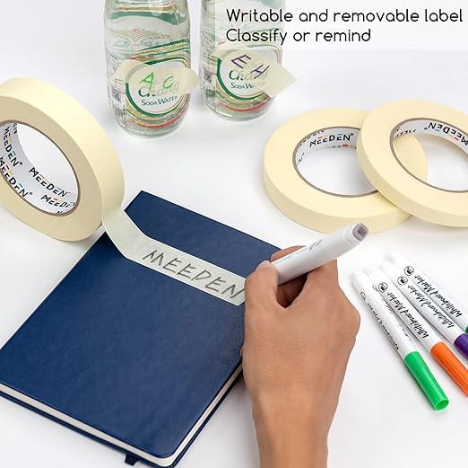MEEDEN 10 Packs White Artist Tape, 0.5" with Total 1804.5FT (550m) Masking Art Tape for Watercolor Painting Drafting Canvas Framing, Acid-Free Painters Tape, General Purpose for Craft, Office, School