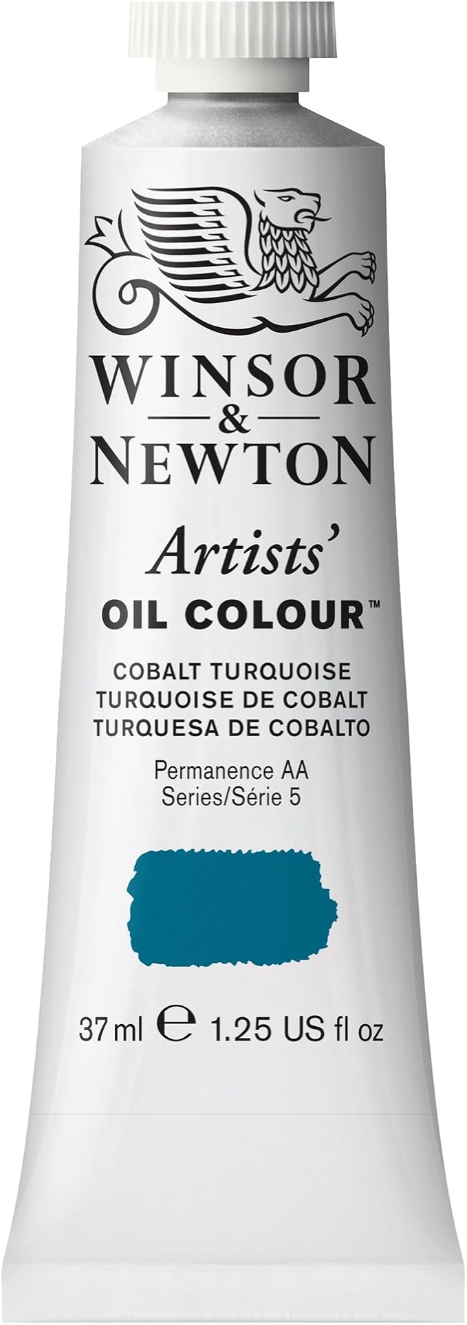 Winsor & Newton Artists' Oil Color, 37ml (1.25 oz) Tube, Cobalt Turquoise