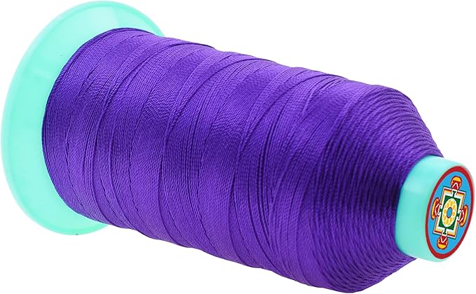 Mandala Crafts Size 207 630D T210 Bonded Nylon Thread - Violet 800 YDs Tex 210 Heavy Duty Sewing Threads for Leather, Jeans, Weaving, Outdoor Marine Upholstery