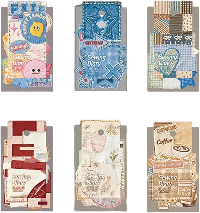 180 Pieces Vintage Sewing and Embroidery Themed Stickers, Aesthetic Decorative Hard Card Scrapbook Stickers for Journals, Crafting, Art Projects, Phone Case, Laptop, Journal Album Decoration