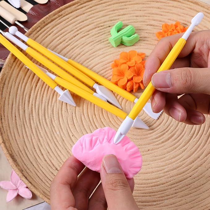 48PCS Pottery Tools for Sculpting Clay Tools Kit, Pottery Trimming Tool Sculpting Tool Set for Carving Modeling Ceramics Polymer Clay DIY Handcraft Beginners and Professionals