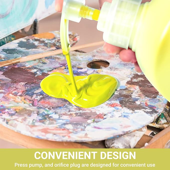 Falling in Art Lemon Yellow Acrylic Paint, Large 67.6Oz Premium Pouring Acrylic Paint, Perfect for Canvas, Wood, Ceramic, and More