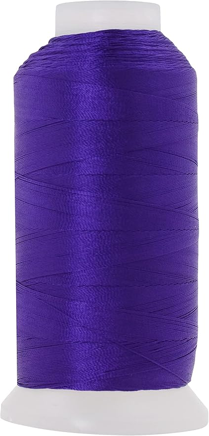 Mandala Crafts Purple Heavy Duty Thread - 1500 Yds Tex 70 Bonded Polyester Threads for Sewing Drapery, Jeans, Leather, Hair, Outdoor Marine Upholstery