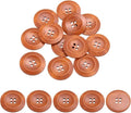 uxcell 80Pcs Wooden Buttons, 35mm(1 3/8") 4 Hole Round Wood Sewing Button Craft for Sewing DIY Craft Clothing, Brown