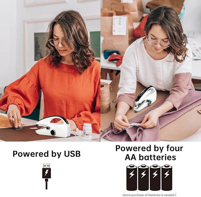 Handheld sewing machine,easy to use, electric sewing machine，fast sewing speed, Easy sewing of clothes and fabrics, suitable for beginners DIY